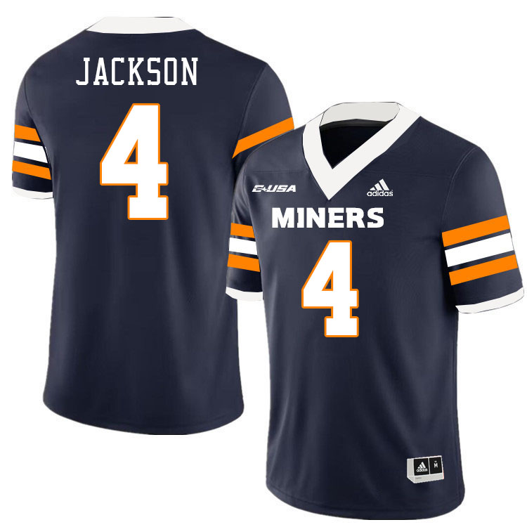 Jevon Jackson UTEP Jersey,UTEP Miners #4 Jevon Jackson College Football Jersey,Uniforms-Navy